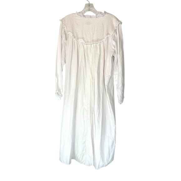 Lanz of Salzburg Pink Dainty Coquette Lounge Cotton Flannel Nightgown Size Large - Picture 11 of 13
